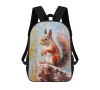 sinyumoney Children's Backpacks Kids Palette Squirrel Painting School Bag Boys Backpack Travel Bag Student Schoolbag Book Stationery Bag School Bags 17inch