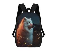 sinyumoney Children's Backpacks Kids Samoyed Dogs School Bag Boys Backpack Travel Bag Student Schoolbag Book Stationery Bag School Bags 17inch