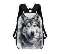 sinyumoney Children's Backpacks Kids Siberian Husky Dog Beauty School Bag Boys Backpack Travel Bag Student Schoolbag Book Stationery Bag School Bags 17inch