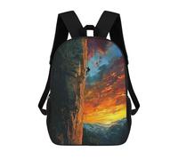 sinyumoney Children's Backpacks Kids Sunset Climb School Bag Boys Backpack Travel Bag Student Schoolbag Book Stationery Bag School Bags 17inch