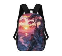 sinyumoney Children's Backpacks Kids Sunset Nature School Bag Boys Backpack Travel Bag Student Schoolbag Book Stationery Bag School Bags 17inch