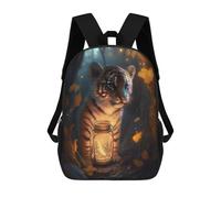 sinyumoney Children's Backpacks Kids Tiger Cub Glow School Bag Boys Backpack Travel Bag Student Schoolbag Book Stationery Bag School Bags 17inch