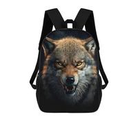 sinyumoney Children's Backpacks Kids Wolf Generative AI School Bag Boys Backpack Travel Bag Student Schoolbag Book Stationery Bag School Bags 17inch