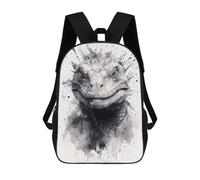 sinyumoney Children's Backpacks Komodo Dragon Beauty School Bag 3D Printed Children's School Backpack Fashion Travel Backpacks for Kids School Students 17inch