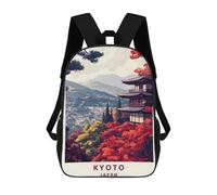 sinyumoney Children's Backpacks Kyoto Japan Autumn Landscape School Bag 3D Printed Children's School Backpack Fashion Travel Backpacks for Kids School Students 17inch