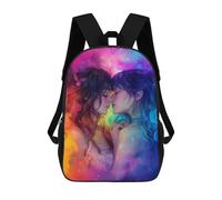 sinyumoney Children's Backpacks LGBTQ Pride Anime Couple Embrace School Bag 3D Printed Children's School Backpack Fashion Travel Backpacks for Kids School Students 17inch