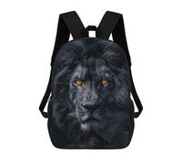 sinyumoney Children's Backpacks Lion in Black Smoke School Bag 3D Printed Children's School Backpack Fashion Travel Backpacks for Kids School Students 17inch