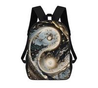 sinyumoney Children's Backpacks Marble Yin And Yang School Bag 3D Printed Children's School Backpack Fashion Travel Backpacks for Kids School Students 17inch
