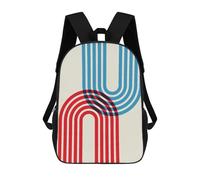 sinyumoney Children's Backpacks Minimalist Lines 31 School Bag 3D Printed Children's School Backpack Fashion Travel Backpacks for Kids School Students 17inch