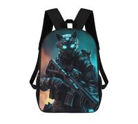 sinyumoney Children's Backpacks Panthers Soldier School Bag 3D Printed Children's School Backpack Fashion Travel Backpacks for Kids School Students 17inch