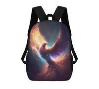 sinyumoney Children's Backpacks Phoenix Rising Mythical Artwork School Bag 3D Printed Children's School Backpack Fashion Travel Backpacks for Kids School Students 17inch