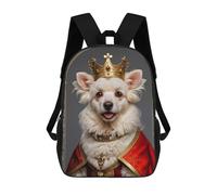 sinyumoney Children's Backpacks Poodle Dog School Bag 3D Printed Children's School Backpack Fashion Travel Backpacks for Kids School Students 17inch