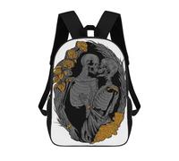 sinyumoney Children's Backpacks Skulls Love School Bag 3D Printed Children's School Backpack Fashion Travel Backpacks for Kids School Students 17inch