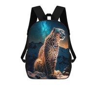 sinyumoney Children's Backpacks Snow Leopard Majesty -2 School Bag 3D Printed Children's School Backpack Fashion Travel Backpacks for Kids School Students 17inch