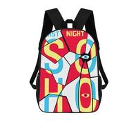 sinyumoney Children's Backpacks Soho Last Night School Bag 3D Printed Children's School Backpack Fashion Travel Backpacks for Kids School Students 17inch