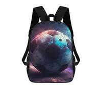 sinyumoney Children's Backpacks Space Soccer Ball School Bag 3D Printed Children's School Backpack Fashion Travel Backpacks for Kids School Students 17inch