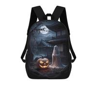 sinyumoney Children's Backpacks Spooky Japanese Halloween School Bag 3D Printed Children's School Backpack Fashion Travel Backpacks for Kids School Students 17inch