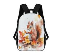 sinyumoney Children's Backpacks Squirrel in Autumn Leaves School Bag 3D Printed Children's School Backpack Fashion Travel Backpacks for Kids School Students 17inch