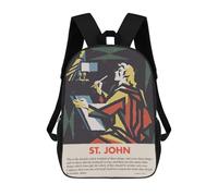 sinyumoney Children's Backpacks ST JOHN School Bag 3D Printed Children's School Backpack Fashion Travel Backpacks for Kids School Students 17inch