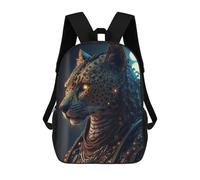 sinyumoney Children's Backpacks Steampunk Leopard Armor-1 School Bag 3D Printed Children's School Backpack Fashion Travel Backpacks for Kids School Students 17inch