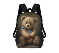 sinyumoney Children's Backpacks Teddy Bear Style 4 School Bag 3D Printed Children's School Backpack Fashion Travel Backpacks for Kids School Students 17inch