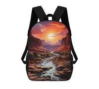 sinyumoney Children's Backpacks The Grand Canyon School Bag 3D Printed Children's School Backpack Fashion Travel Backpacks for Kids School Students 17inch