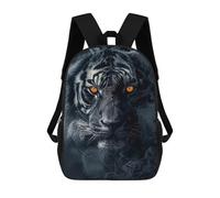 sinyumoney Children's Backpacks Tiger in Black Smoke School Bag 3D Printed Children's School Backpack Fashion Travel Backpacks for Kids School Students 17inch
