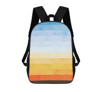 sinyumoney Children's Backpacks Watercolor Landscape A4 School Bag 3D Printed Children's School Backpack Fashion Travel Backpacks for Kids School Students 17inch