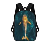 sinyumoney Children's Backpacks Whale Shark in Ocean School Bag 3D Printed Children's School Backpack Fashion Travel Backpacks for Kids School Students 17inch