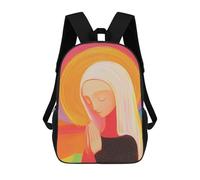 sinyumoney Children's Backpacks Woman Praying in Light School Bag 3D Printed Children's School Backpack Fashion Travel Backpacks for Kids School Students 17inch