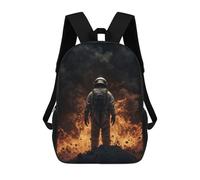 sinyumoney Children's School Backpack Astronaut Catastrophe Teen Fashion Backpack Casual Backpack Boy Girl Teen School Bag 3D Printed Backpack 17inch