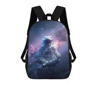sinyumoney Children's School Backpack Astronaut Floating in Space-4 Fashion Schoolbag Fashion Unisex Travel Backpack School Bag 3D Cool Backpack 17inch