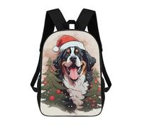 sinyumoney Children's School Backpack Bernese Mountain Christmas Teen Fashion Backpack Casual Backpack Boy Girl Teen School Bag 3D Printed Backpack 17inch