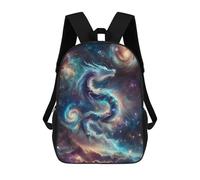 sinyumoney Children's School Backpack Celestial Stardust Dragon Teen Fashion Backpack Casual Backpack Boy Girl Teen School Bag 3D Printed Backpack 17inch