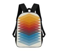 sinyumoney Children's School Backpack Colorful Geometric 08 Teen Fashion Backpack Casual Backpack Boy Girl Teen School Bag 3D Printed Backpack 17inch