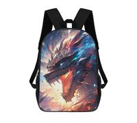 sinyumoney Children's School Backpack Dragon's Fiery Roar Fashion Schoolbag Fashion Unisex Travel Backpack School Bag 3D Cool Backpack 17inch