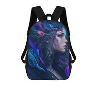 sinyumoney Children's School Backpack Enchanted Feathered Dreamscape Fashion Schoolbag Fashion Unisex Travel Backpack School Bag 3D Cool Backpack 17inch