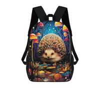 sinyumoney Children's School Backpack Enchanted Forest Hedgehog -1 Fashion Schoolbag Fashion Unisex Travel Backpack School Bag 3D Cool Backpack 17inch