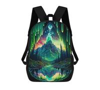 sinyumoney Children's School Backpack Enchanted Forest Reflections -2 Fashion Schoolbag Fashion Unisex Travel Backpack School Bag 3D Cool Backpack 17inch