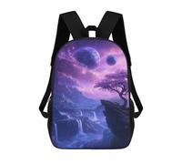 sinyumoney Children's School Backpack Fantasy Galaxy Landscape -1 Teen Fashion Backpack Casual Backpack Boy Girl Teen School Bag 3D Printed Backpack 17inch