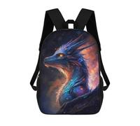 sinyumoney Children's School Backpack Galactic Dragon Artwork -2 Fashion Schoolbag Fashion Unisex Travel Backpack School Bag 3D Cool Backpack 17inch