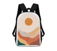 sinyumoney Children's School Backpack Geometric Landscape 7 Teen Fashion Backpack Casual Backpack Boy Girl Teen School Bag 3D Printed Backpack 17inch