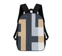 sinyumoney Children's School Backpack Geometric Strokes E Teen Fashion Backpack Casual Backpack Boy Girl Teen School Bag 3D Printed Backpack 17inch