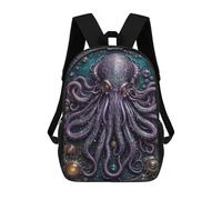 sinyumoney Children's School Backpack God Legend Cthulhu Teen Fashion Backpack Casual Backpack Boy Girl Teen School Bag 3D Printed Backpack 17inch