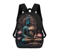 sinyumoney Children's School Backpack Lotus Enlightenment Statue -2 Fashion Schoolbag Fashion Unisex Travel Backpack School Bag 3D Cool Backpack 17inch
