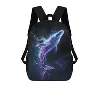 sinyumoney Children's School Backpack Luminescent Whale Dive Teen Fashion Backpack Casual Backpack Boy Girl Teen School Bag 3D Printed Backpack 17inch
