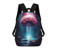 sinyumoney Children's School Backpack Magical Tree Teen Fashion Backpack Casual Backpack Boy Girl Teen School Bag 3D Printed Backpack 17inch