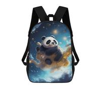 sinyumoney Children's School Backpack Panda in Celestial Flight Fashion Schoolbag Fashion Unisex Travel Backpack School Bag 3D Cool Backpack 17inch