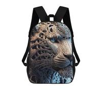 sinyumoney Children's School Backpack Steampunk Leopard Sculpture Fashion Schoolbag Fashion Unisex Travel Backpack School Bag 3D Cool Backpack 17inch
