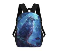 sinyumoney Children's School Backpack Tropical Majestic Eagle Teen Fashion Backpack Casual Backpack Boy Girl Teen School Bag 3D Printed Backpack 17inch